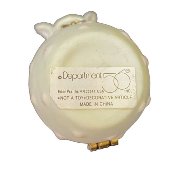 Dept. 56 Snowbunnies "Sunny Side Up" Hinged Trinket Box Figurine - Picture 6 of 10